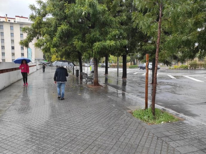 Un día de lluvia en Córdoba.