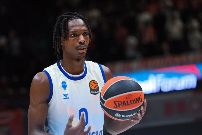 October 23, 2025, Assago (Mi, Italy: Brancou Badio (Valencia Basket)  during  Olimpia Milano vs Valencia BC, Basketball Euroleague match in Assago (MI), Italy, October 23 2025