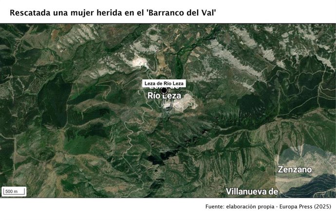 Rescatada una mujer que se ha caído en el 'Barranco del Val' en Leza de Río Leza