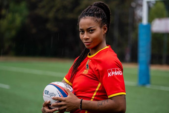 Denisse Gortazar, jugadora de la selección española de rugby.
