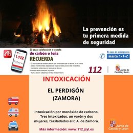 Gráfico elaborado por el 112 con datos de los tres intoxicados por monóxido de carbono en una vivienda de El Perdigón