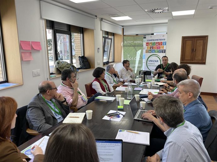 Jornada de trabajo en el Instituto Universitario de Investigación en Ciencias Ambientales de Aragón (IUCA) de la Universidad de Zaragoza.