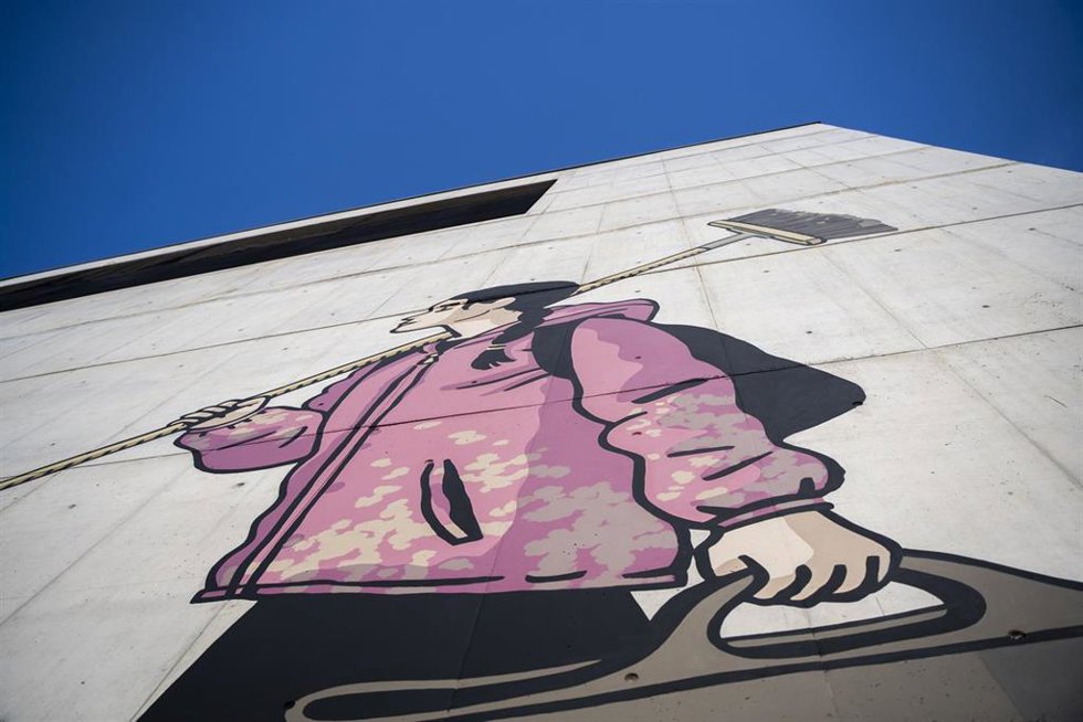 Archivo - El mural que homenajea al voluntariado de la DANA, en el barrio valenciano de Sant Marcellí,.