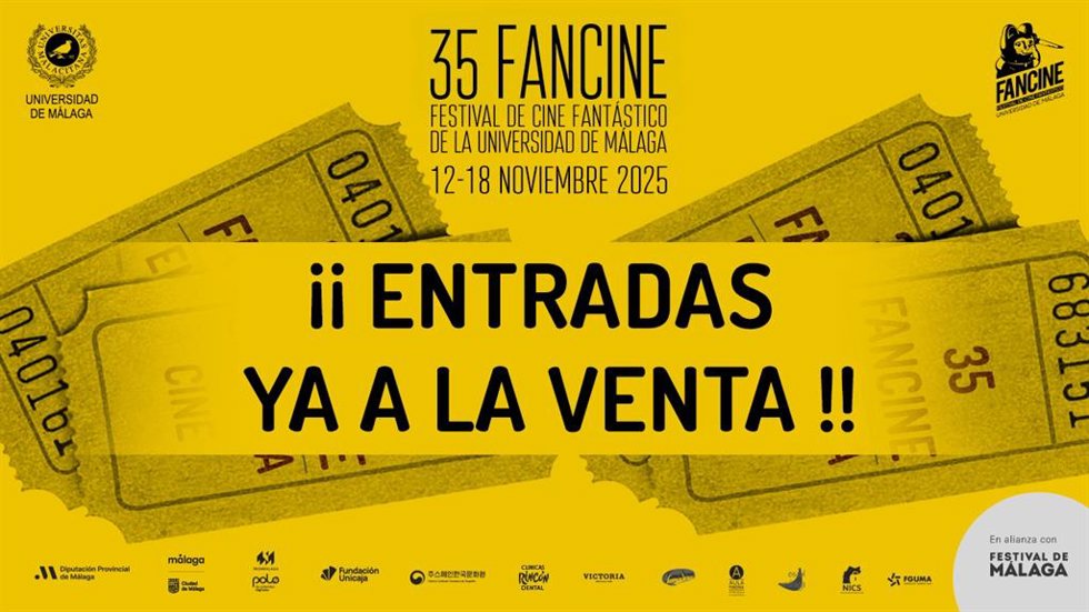 Cartel que anuncia que las entradas para Fancine ya están a la venta.
