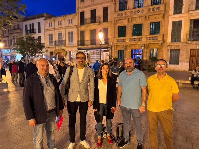 Regidores del grupo socialista en el Ayuntamiento de Llucmajor.