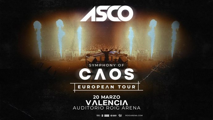Cartell de l'actuació d'ASCO al Roig Arena