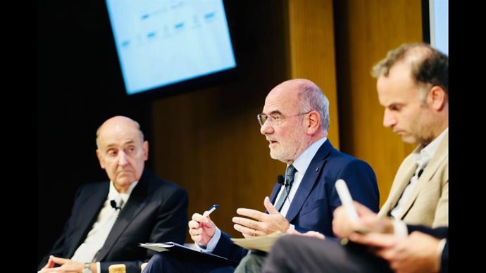 El conseller de Unión Europea y Acción Exterior de la Generalitat, Jaume Duch, en un acto sobre los 80 años de la ONU