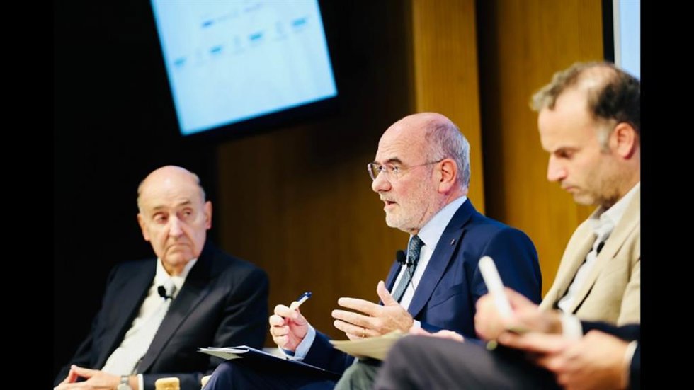 El conseller de Unión Europea y Acción Exterior de la Generalitat, Jaume Duch, en un acto sobre los 80 años de la ONU