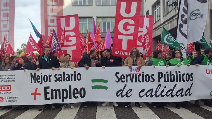 Movilización funcionarios públicos.