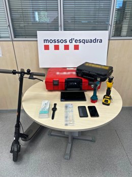 Material intervenido que se robaba en trasteros de Reus