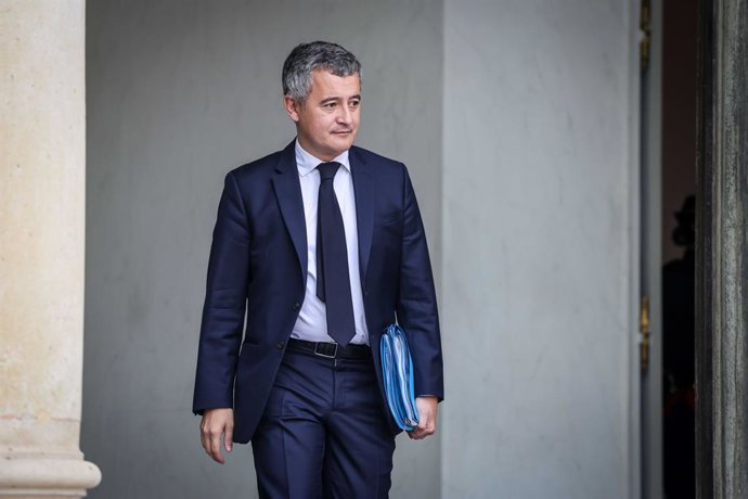29 de outubro de 2025, Paris, França, FRANÇA: Paris, França le 29 octobre 2025 - Sortie du conseil des ministres au palais de l'Elysee - Saída do Conselho de Ministros no Palácio do Elysee.Ici M. Gerald DARMANIN, garde des Sceaux, ministre de la Justice