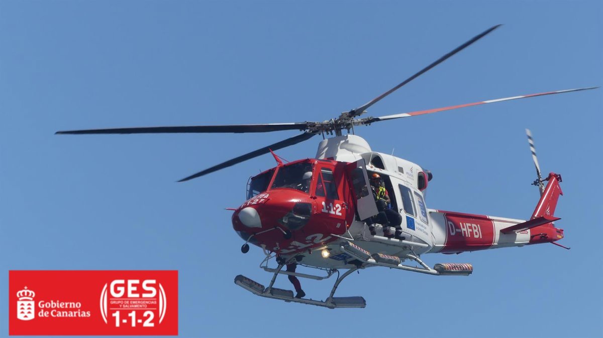 Rescatada por un helicóptero del GES tras sufrir una caída en Roque Bermejo, en Anaga (Tenerife)