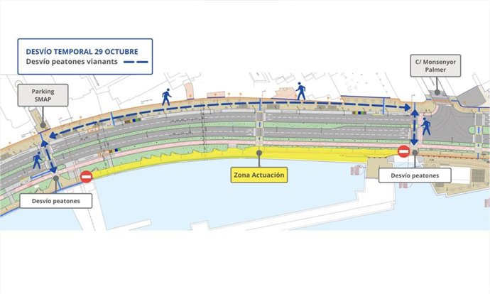 Tramo afectado por las obras.