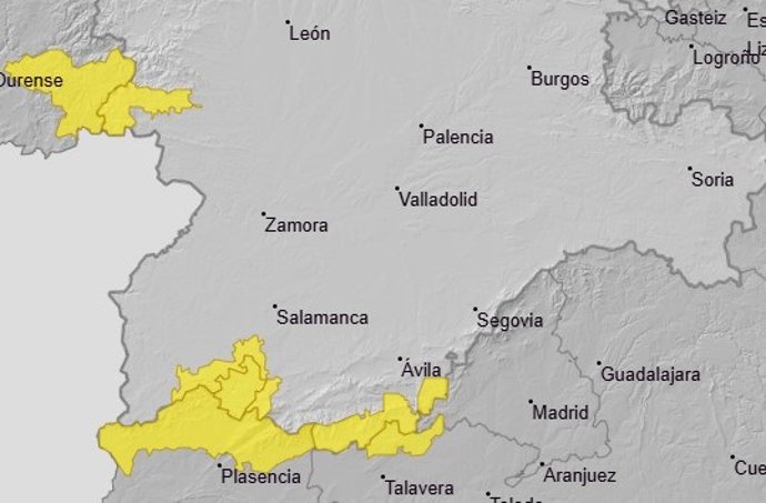 Avisos meteorológicos vigentes para el 31 de octubre de 2025 en Castilla y León.