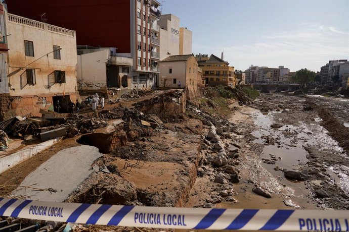 Archivo - Arxiu - Imatge d'arxiu del barranc del Poyo, a 17 de novembre del 2024, a Paiporta, València