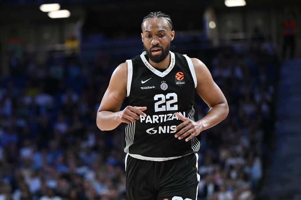 El jugador Jabari Parker (Partizan) en un partido de Euroliga contra el Real Madrid en el Movistar Arena
