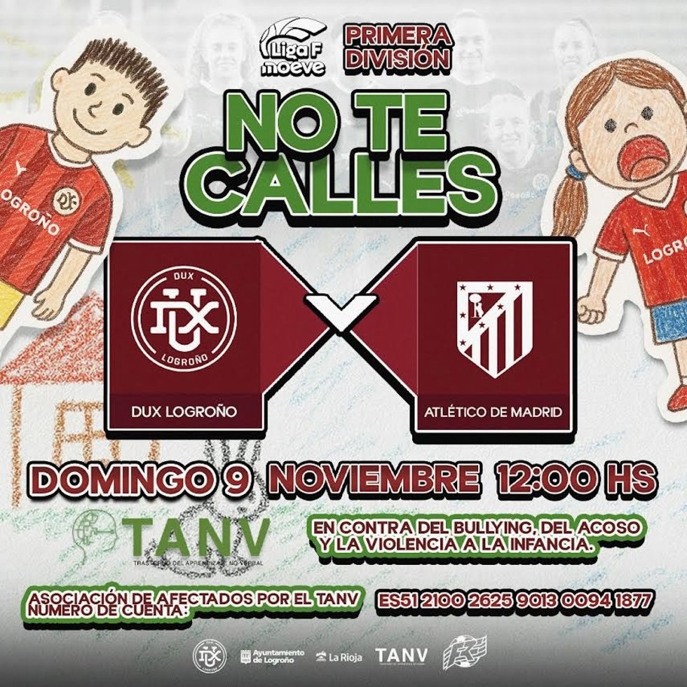 DUX Logroño presenta la campaña 'NO TE CALLES' para sensibilizar a la sociedad en contra el maltrato infantil