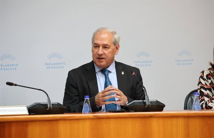 O presidente da Deputación de Lugo, José Tomei, no Parlamento