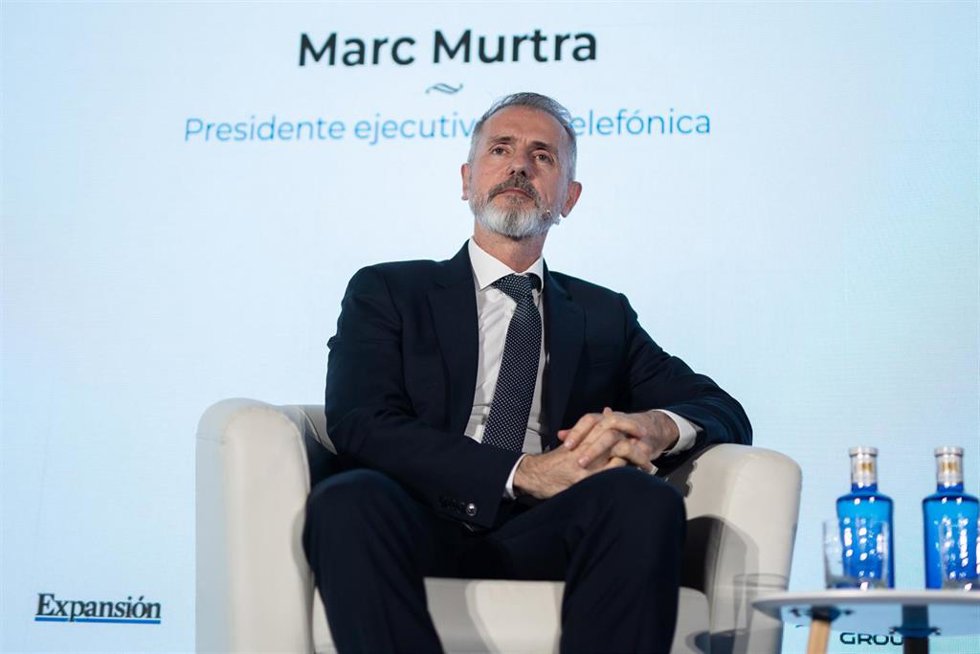 Archivo - El presidente ejecutivo de Telefónica, Marc Murtra durante la primera jornada del VI Foro Internacional Expansión, en el Parador de Alcalá de Henares, a 21 de mayo de 2025, en Alcalá de Henares, Madrid (España). El foro, organizado por el diar