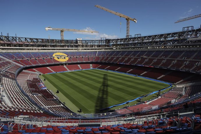 Archivo - Views of the construction work on the Spotify Camp Nou Stadium on September 23, 2025 in Barcelona, Spain.