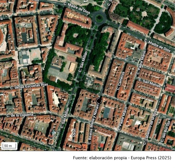 El Ayuntamiento de Logroño trabaja para reparar tres tuberías en la Plaza Maestro Lope y en las calles Beatos Mena y Navarrete y Cigüeña.