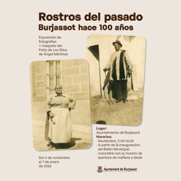Fotografías inéditas de burjassotenses de hace 100 años y una maqueta de Los Silos, exposición en el Ayuntamiento de Burjassot