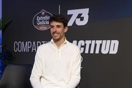 El piloto español de MotoGP Álex Márquez durante un acto de Estrella Galicia 0,0