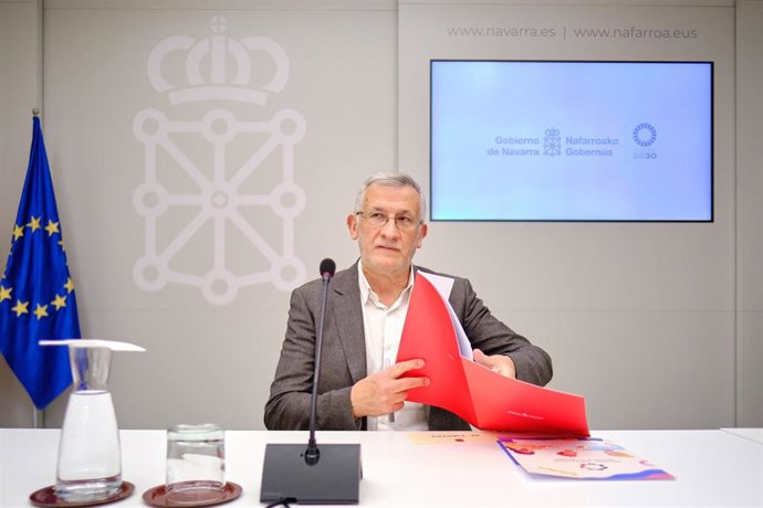 Archivo - El vicepresidente primero y consejero de Presidencia e Igualdad del Gobierno de Navarra, Félix Taberna.