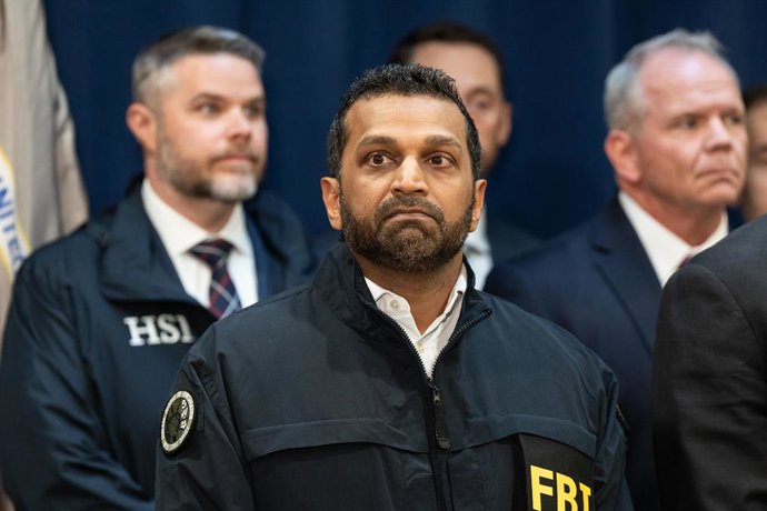 October 23, 2025, Bronx, New York, USA: FBI Director Kash Patel attends press briefing at U.S. Attorney for the Eastern District of New York office in New York, NY on October 23, 2025 on indictments in double cases involving current and former NBA players