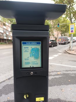 Parquímetro del barrio de Zofío (Usera)