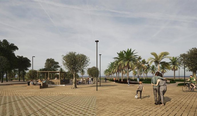 Fotos de la recreación del muelle de la Ribera de Moguer.