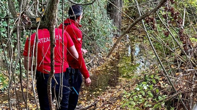 Labores de búsqueda del hombre desaparecido en Yécora (Álava)