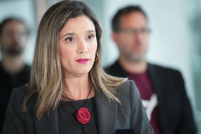 La portavoz parlamentarios del PSOE-A, María Márquez. Imagen de archivo. 