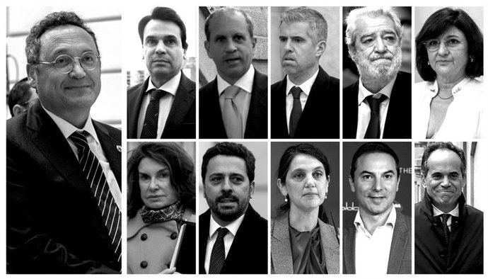 Montaje de los principales personajes del caso contra el fiscal general del Estado.
