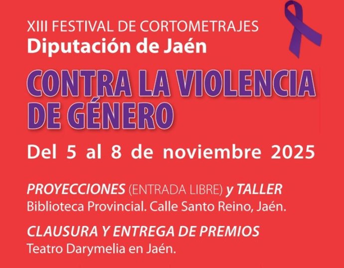 Cartel XIII Festival de Cortometrajes contra la Violencia de Género.