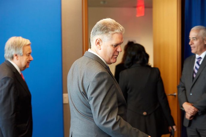 Archivo - 17 de julho de 2023, Nova York, Nova York, EUA: O secretário-geral António Guterres se reúne com S.E. Alejandro Gil Fernandez, vice-primeiro-ministro e ministro da Economia e Planejamento, REPÚBLICA DE CUBA