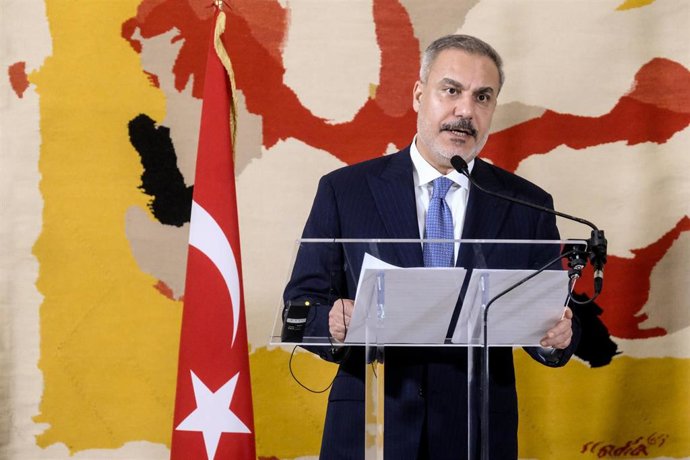 Archivo - El ministro de Exteriores turco, Hakan Fidan 