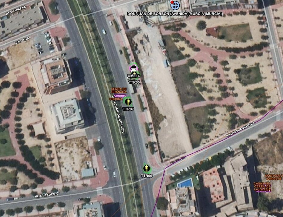 Herida grave una mujer al ser atropellada en la avenida Juan de Borbón de Murcia