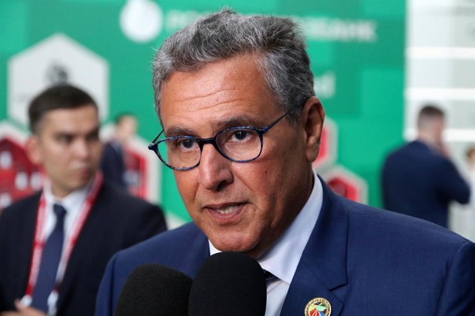 Archivo - July 28, 2023, Saint Petersburg, Russia: Aziz Akhannouch, Prime Minister of Morocco, on the Russia - Africa, Second Summit Economic and Humanitarian Forum 2023 in Saint Petersburg, Russian Federation.