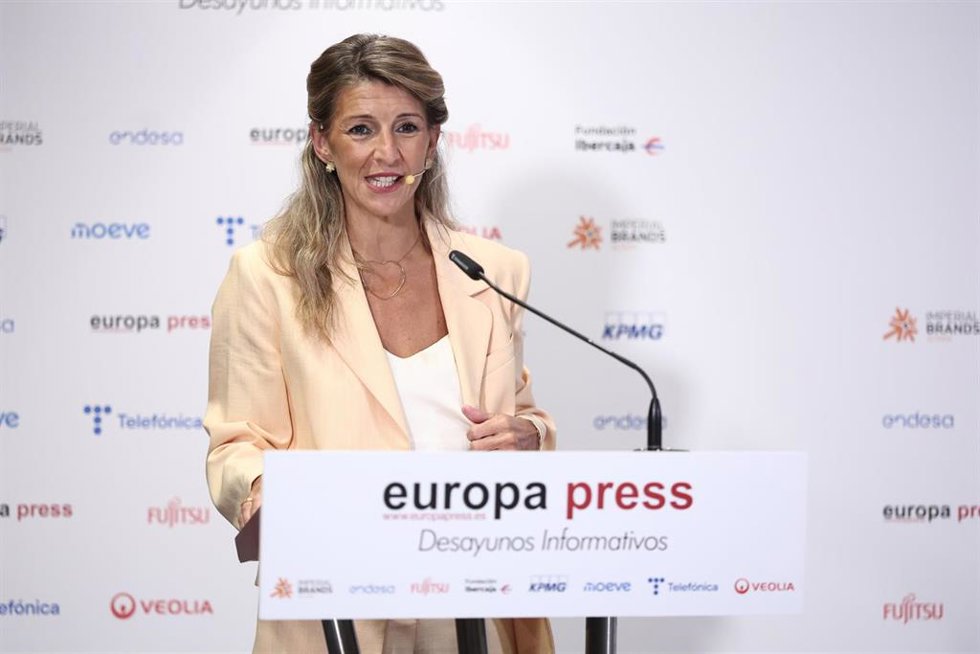 La vicepresidenta segunda del Gobierno y ministra de Trabajo y Economía Social, Yolanda Díaz.