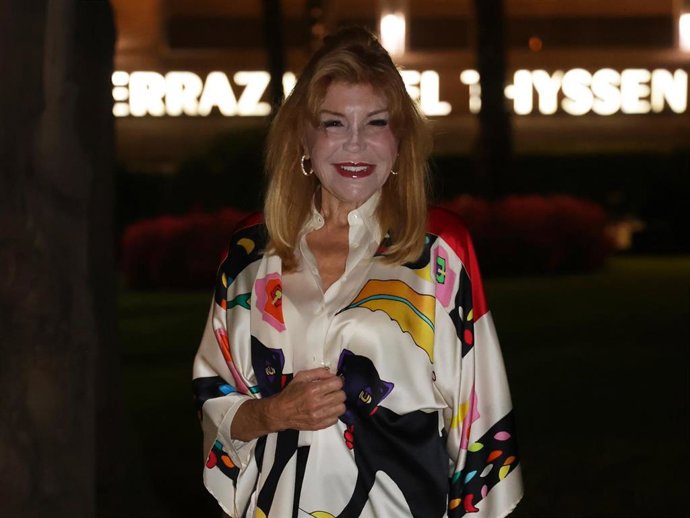 La Baronesa Thyssen acude al Museo Thyssen donde se inaugura la exposición 'Warhol, Pollock y otros espacios americanos', a 20 de octubre de 2025, en Madrid (España).