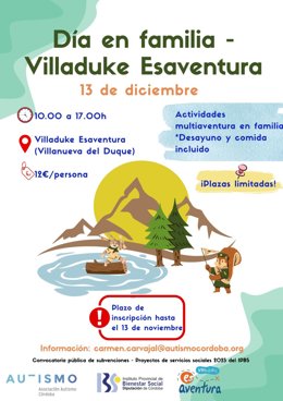 Cartel de la jornada 'Día en familia-Villaduke Esaventura'.