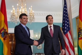 October 31, 2025, Washington, District of Columbia, USA: Secretary of State Marco Rubio welcomes Bolivian President-elect Rodrigo Paz to the State Department on October 31, 2025