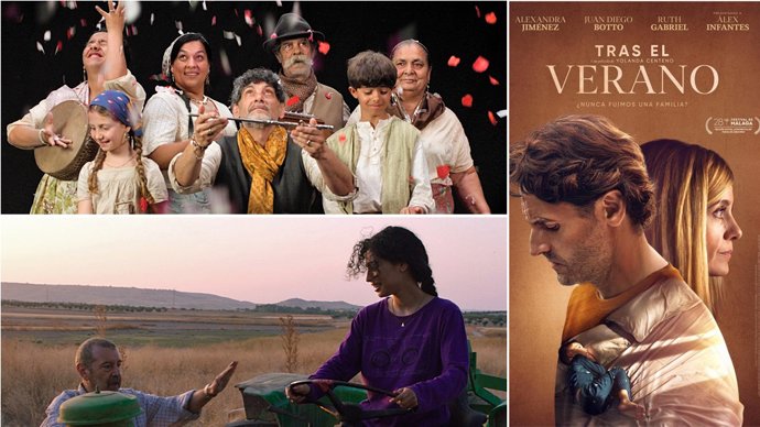 Fotogramas y carteles de las películas que participarán en el Festival de Cine de Sevilla en las que ha participado Canal Sur Radio y Televisión.