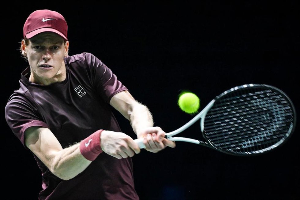 El tenista italiano Jannik Sinner, en el Masters 1000 de Paris 2025. 