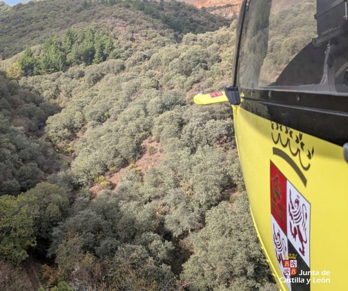 Un ciclista de 70 años evacuado en helicóptero en Toral de los Vados (León)