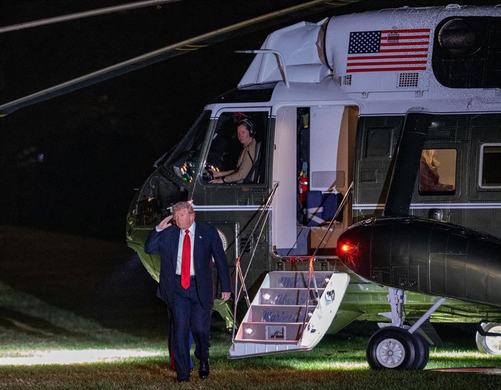 El presidente de Estados Unidos, Donald Trump, a su llegada a la Casa Blanca