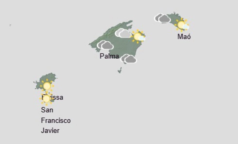 El tiempo hoy, lunes 3 de noviembre, en Baleares.