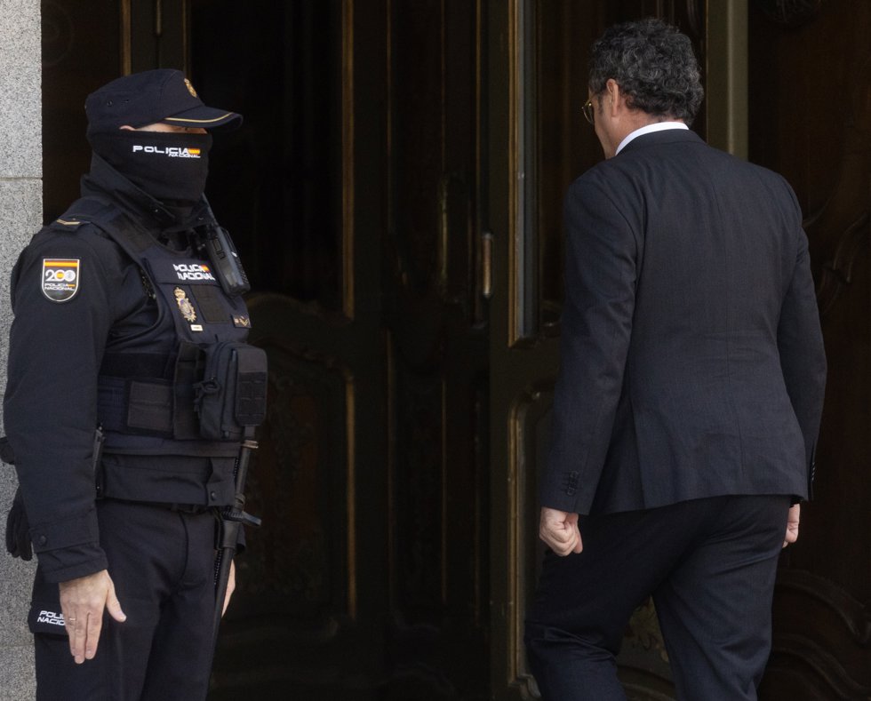 El fiscal General del Estado, Álvaro García Ortiz, durante la primera jornada del juicio al fiscal general del Estado, Álvaro García Ortiz, en el Tribunal Supremo, a 3 de noviembre de 2025, en Madrid (España).