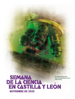 Cartel de la Semana de la Ciencia 2025 en Castilla y León.